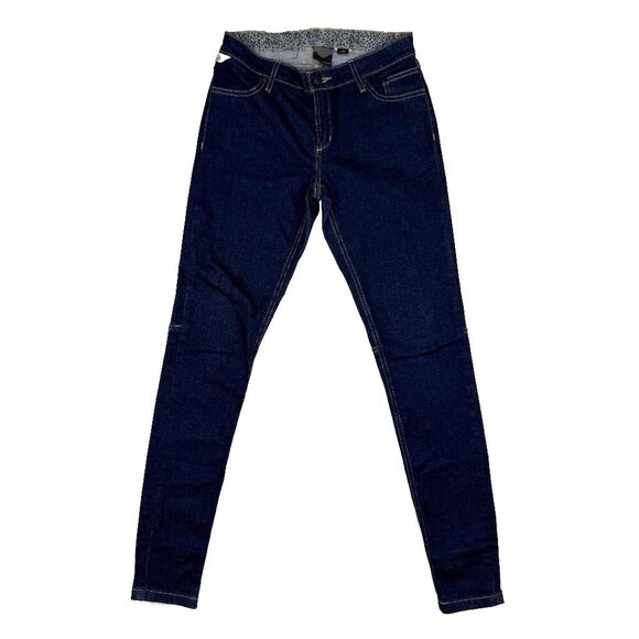 HARLEY DAVIDSON Moto Skinny Ankle Stretch Dark Blue Wash Jeans Size 27 - Picture 3 of 5